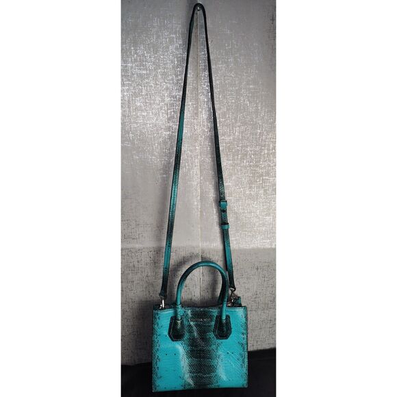 Michael Kors Mercer Embossed Leather Crossbody Bag - Picture 3 of 9